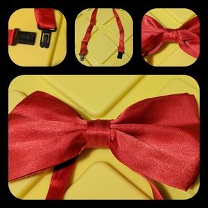 5 Pack Red Bow Ties Unbranded